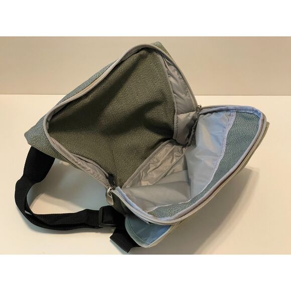 Savier Messenger Shoulder Bag Skate Streetwear Green Beige Adjustable Strap - Picture 5 of 9